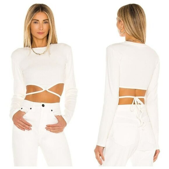 REVOLVE Tops - Lovers and Friends Waist Tie Tee - White